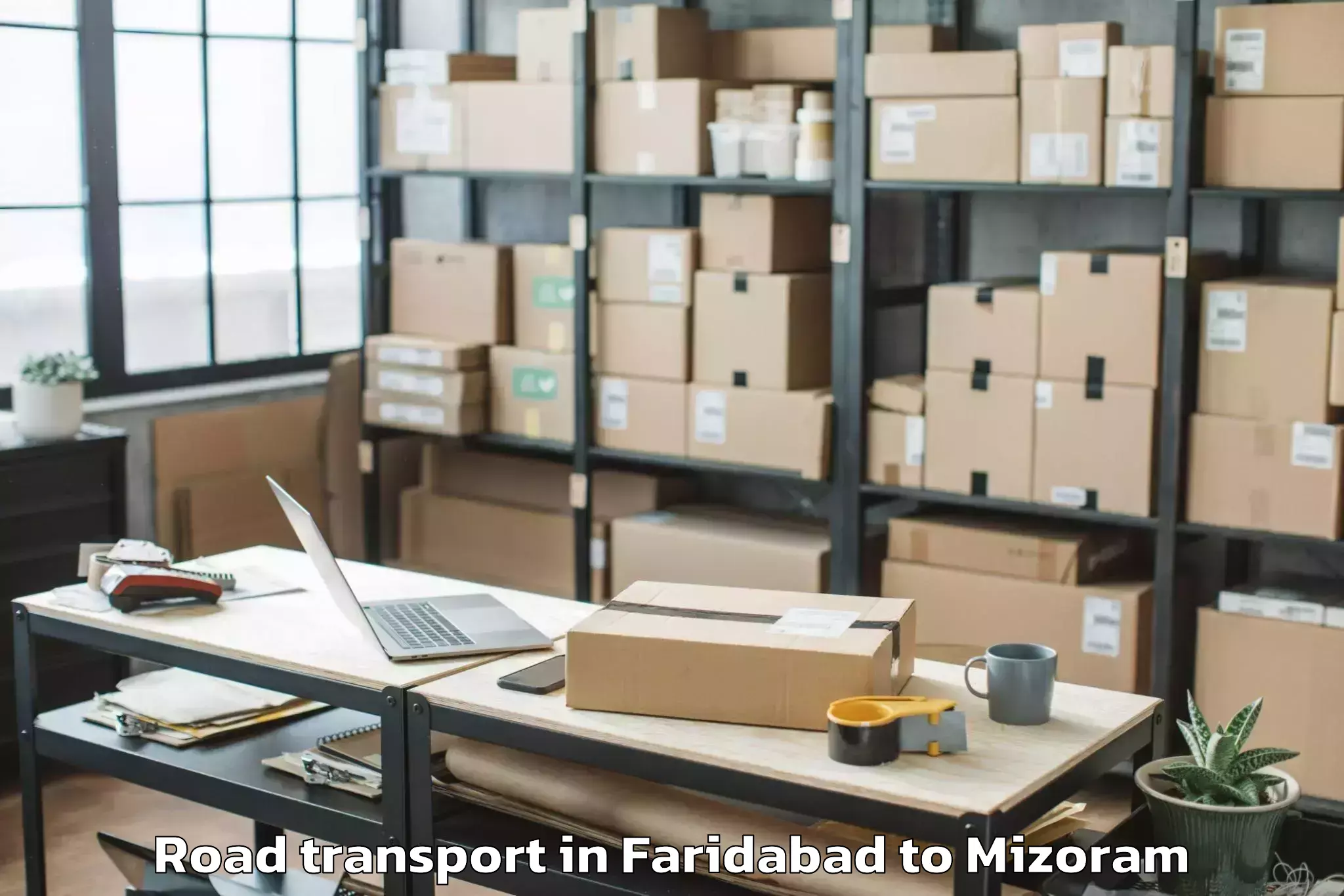 Efficient Faridabad to Icfai University Mizoram Aizaw Road Transport